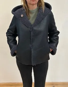 399HD G  Reversible shearling jacket   just 3 left 1/S  1/M  1/L   $450 sorry no additional discounts apply