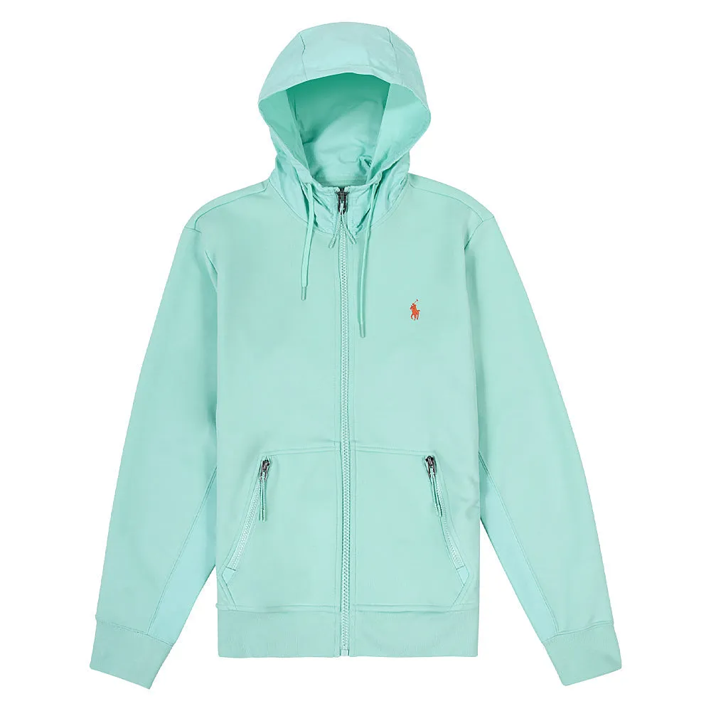 All Weather Double Knit Zip-Up Hoodie - Aqua Verde