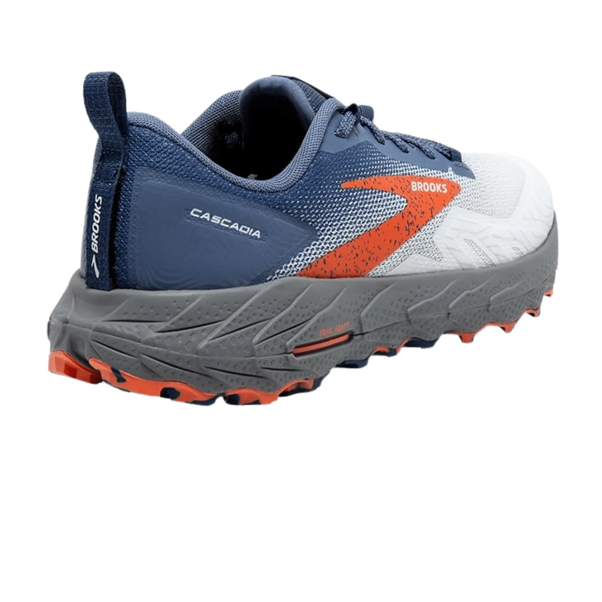 Brooks Men's Cascadia 17 Trail Running Shoes - Blue/Navy/Firecracker