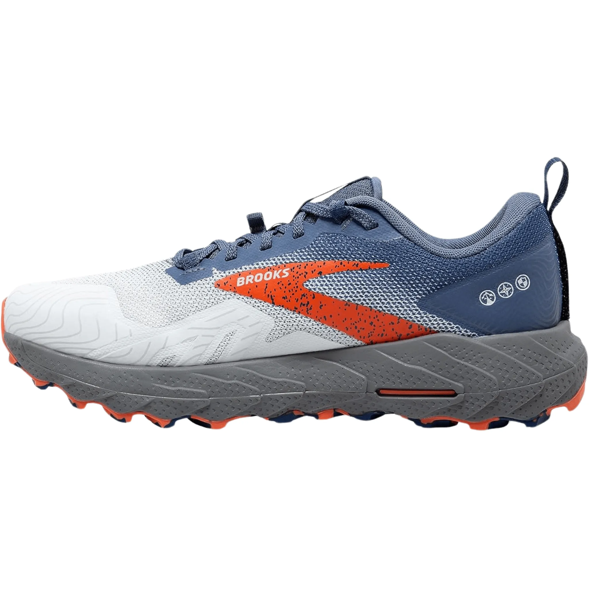Brooks Men's Cascadia 17 Trail Running Shoes - Blue/Navy/Firecracker