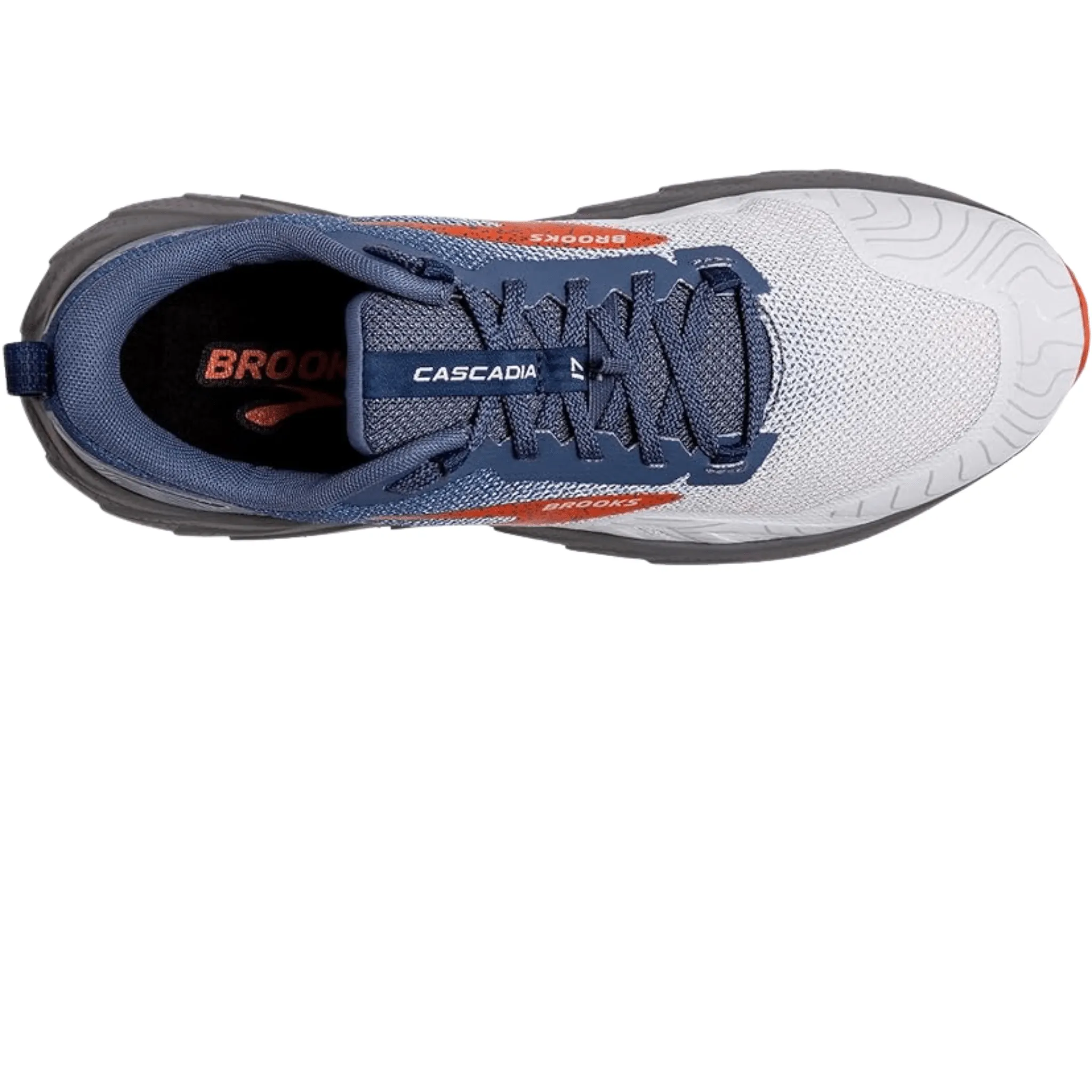 Brooks Men's Cascadia 17 Trail Running Shoes - Blue/Navy/Firecracker