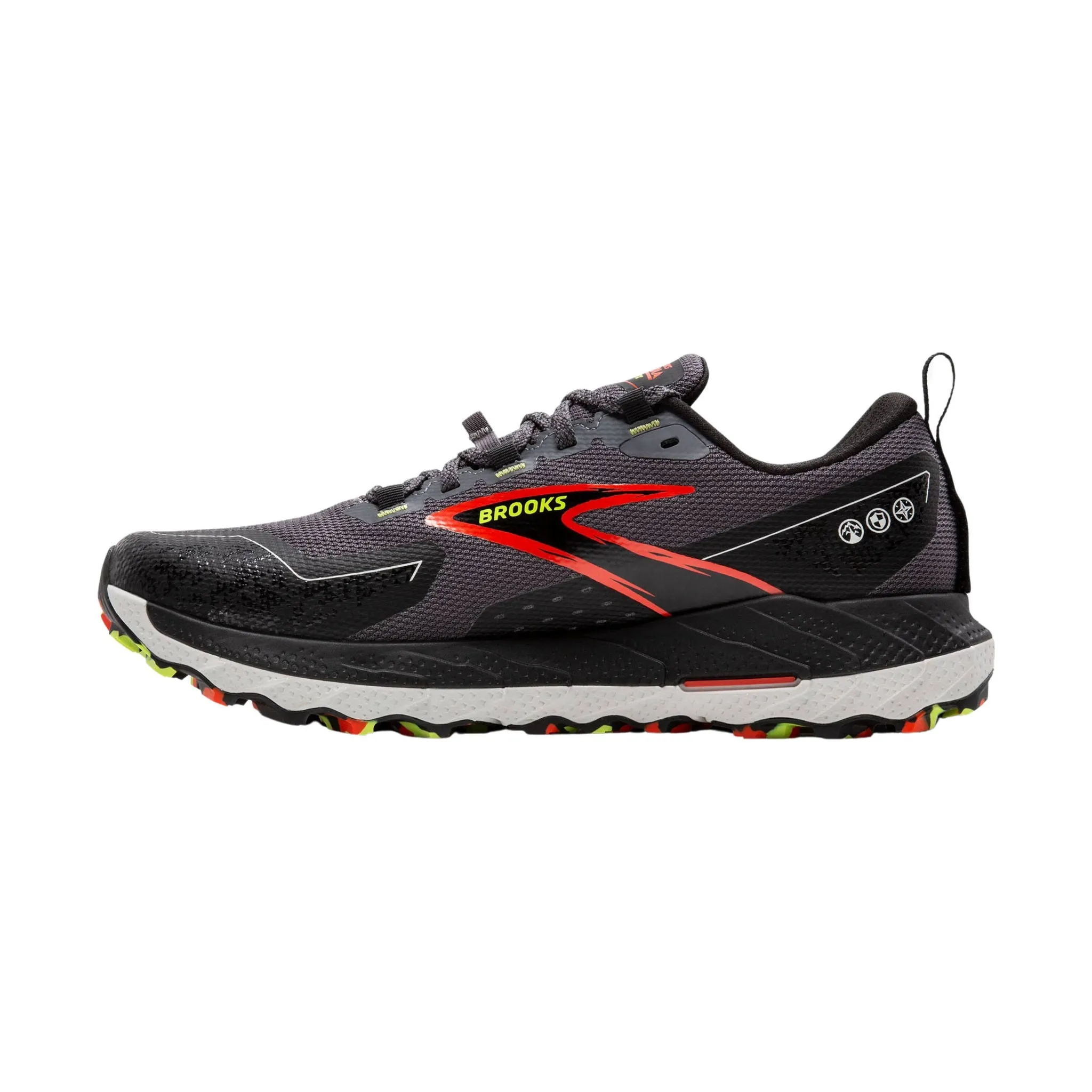 Brooks Men's Cascadia 18 GTX Trail Running Shoes - Blackened Pearl/Black/Tomato