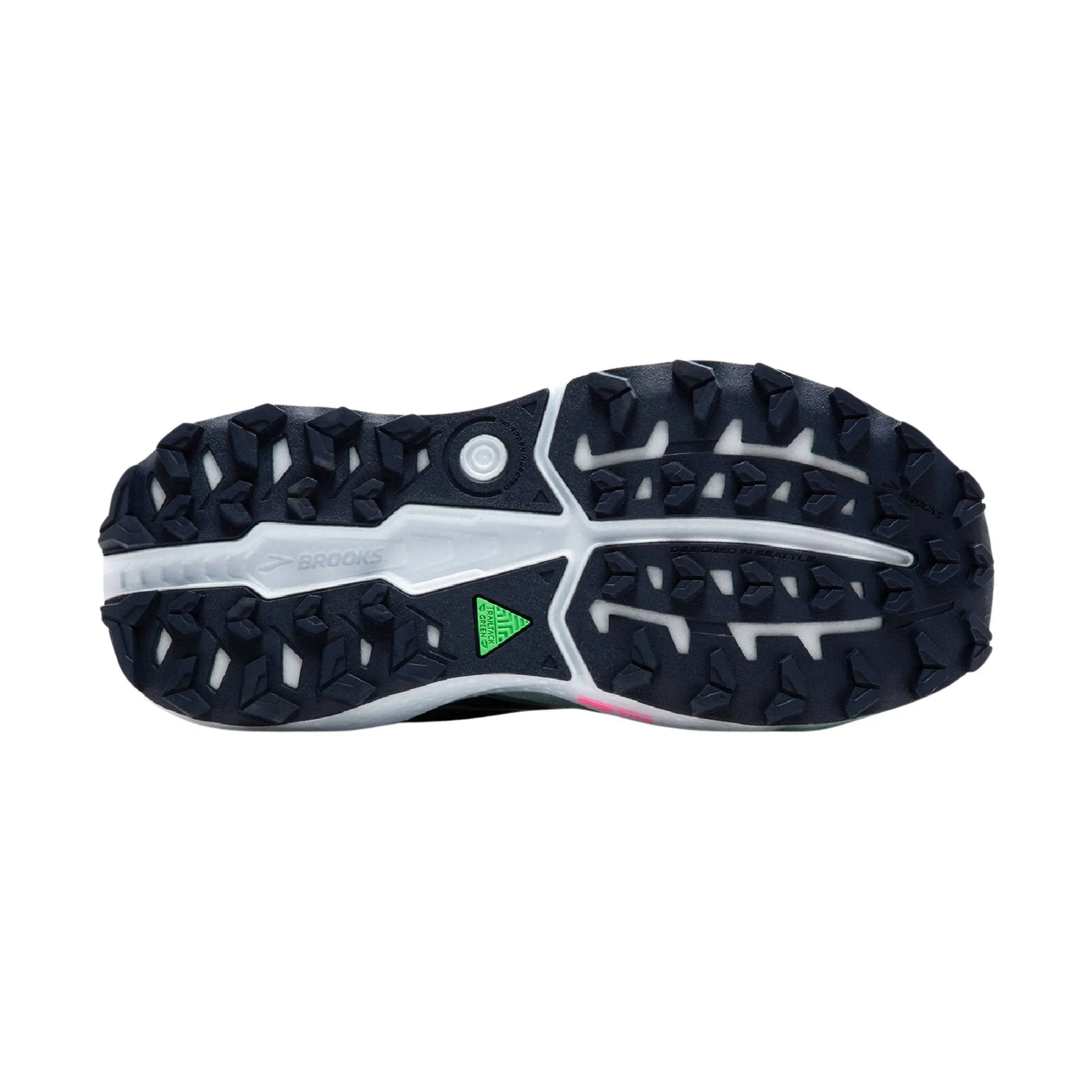 Brooks Women's Caldera 7 Trail Running Shoes - Peacoat/Citadel/Sunny Lime