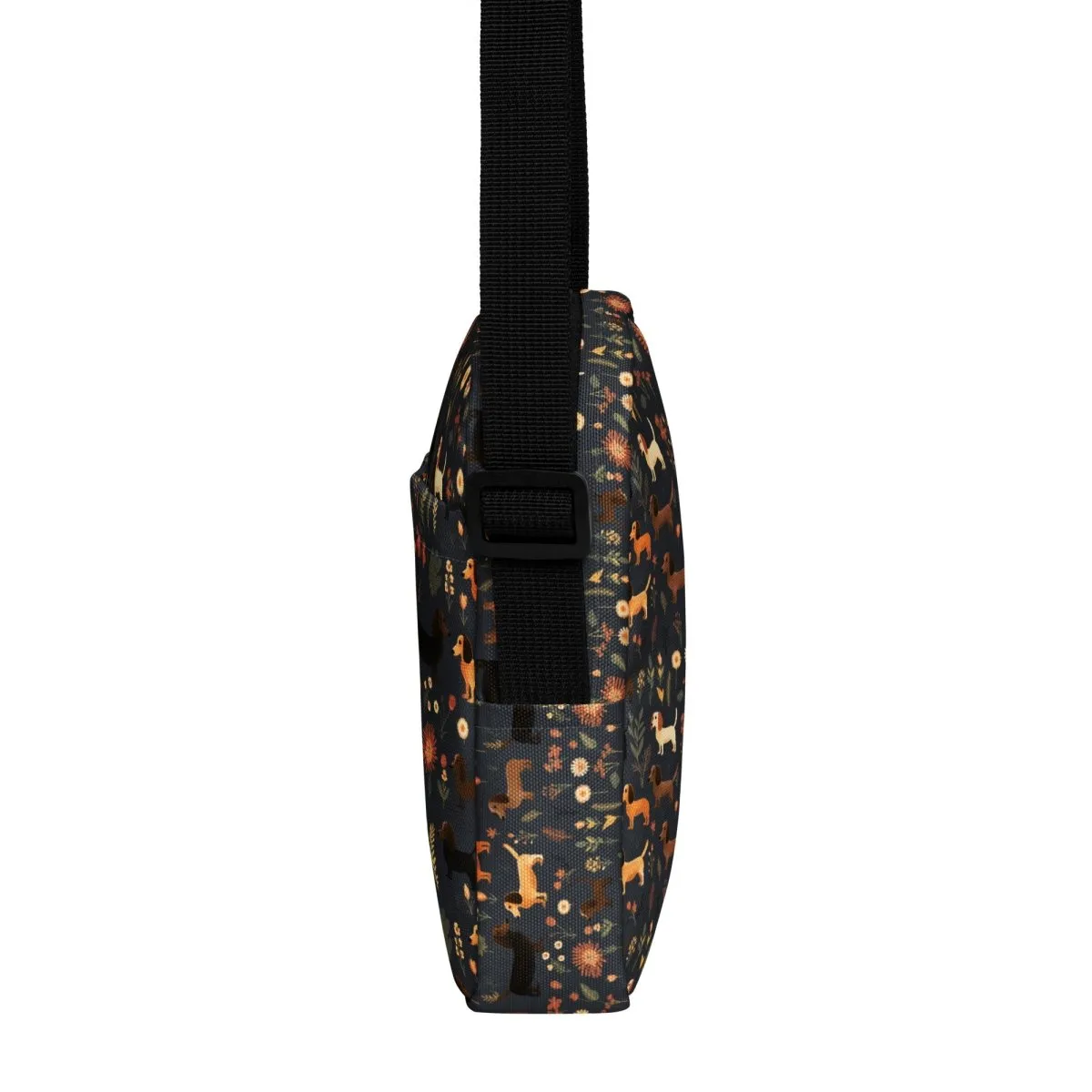 Dark Grey Dachshund Crossbody Bag
