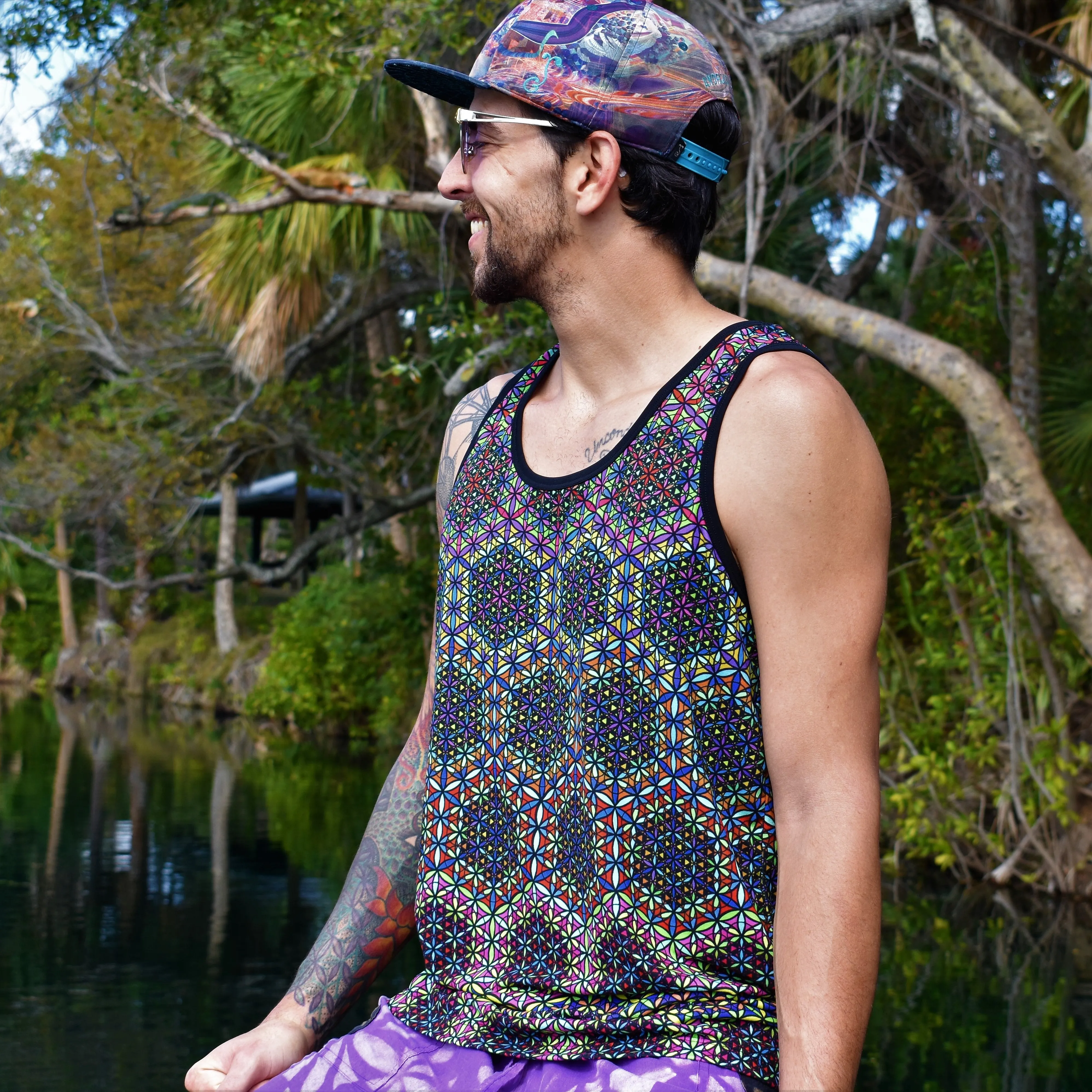 Double Flower of Life Tank Top