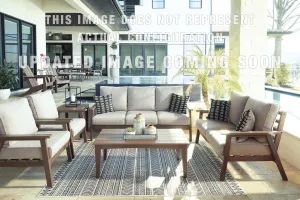 Emmeline Outdoor Loveseat with Coffee Table