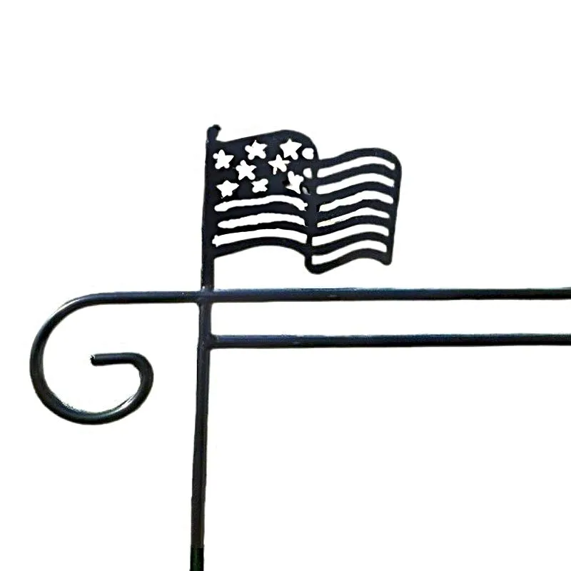 Garden Flag Holders with Decorative Emblems