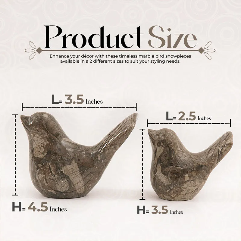 Marble Love Birds Centerpiece Statue For Living Room & Garden Décor