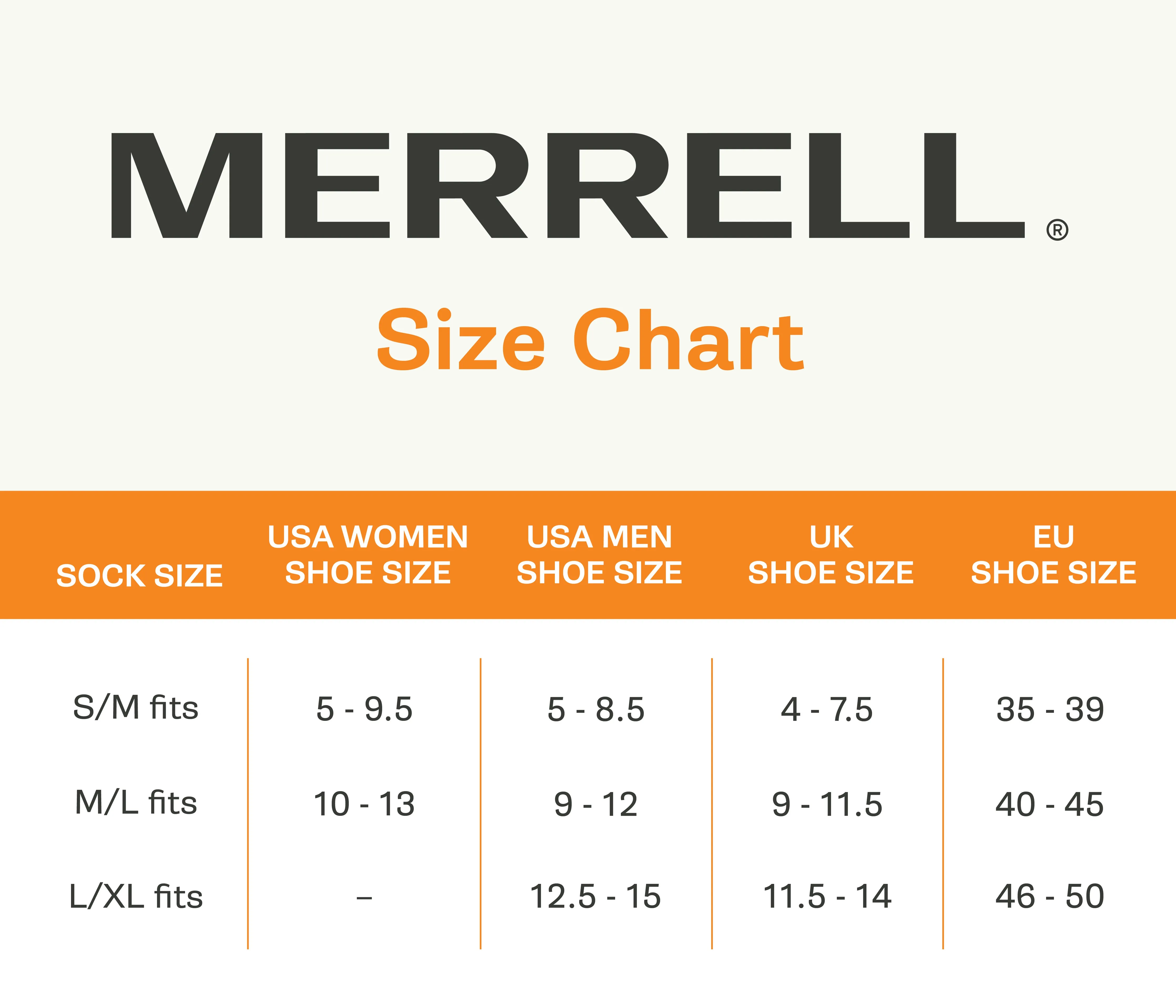 Merrell Moab Hiking Midweight Cushion Crew Sock - Coolmax Moisture Wicking and Blister Protection
