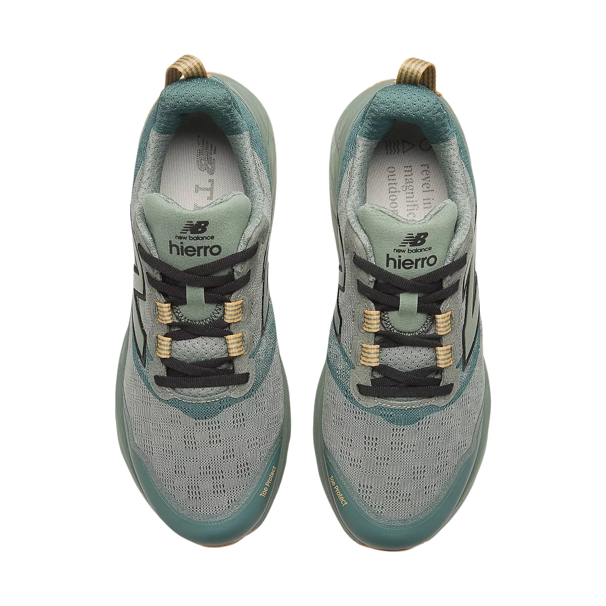 New Balance Men's Fresh Foam X Hierro v9 Trail Running Shoes - Dark Juniper with Black and Dried Apricot