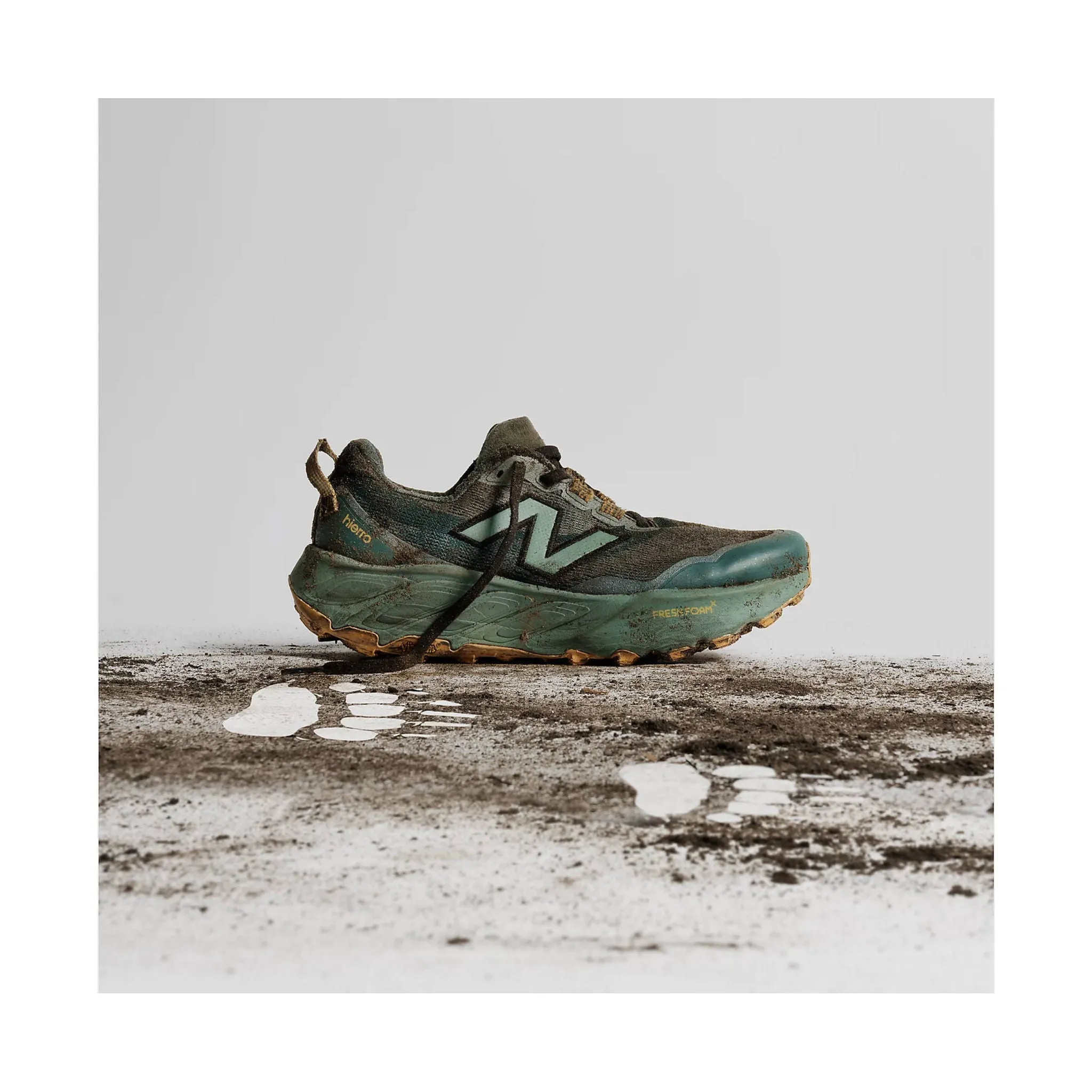 New Balance Men's Fresh Foam X Hierro v9 Trail Running Shoes - Dark Juniper with Black and Dried Apricot