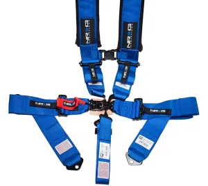 NRG SBH-5PCBL-620 Blue SFI 16.1 5 Point 3 inch Seat Belt Harness with Latch
