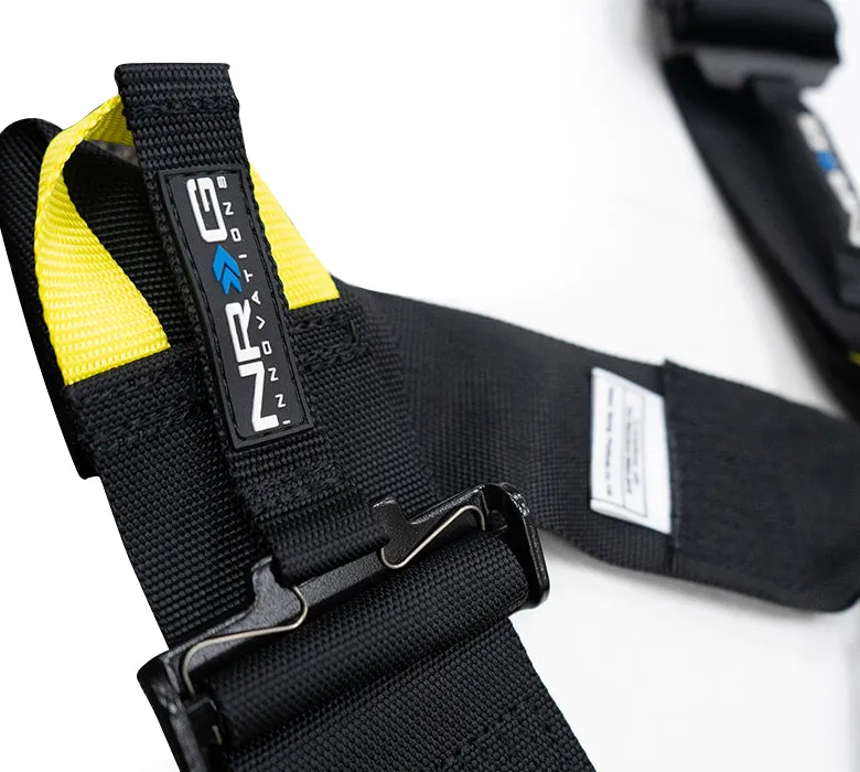 NRG SBH-HRS6PCBK Black FIA 6 Point 2 inch Shoulder Belt for HANS device with Cam Lock