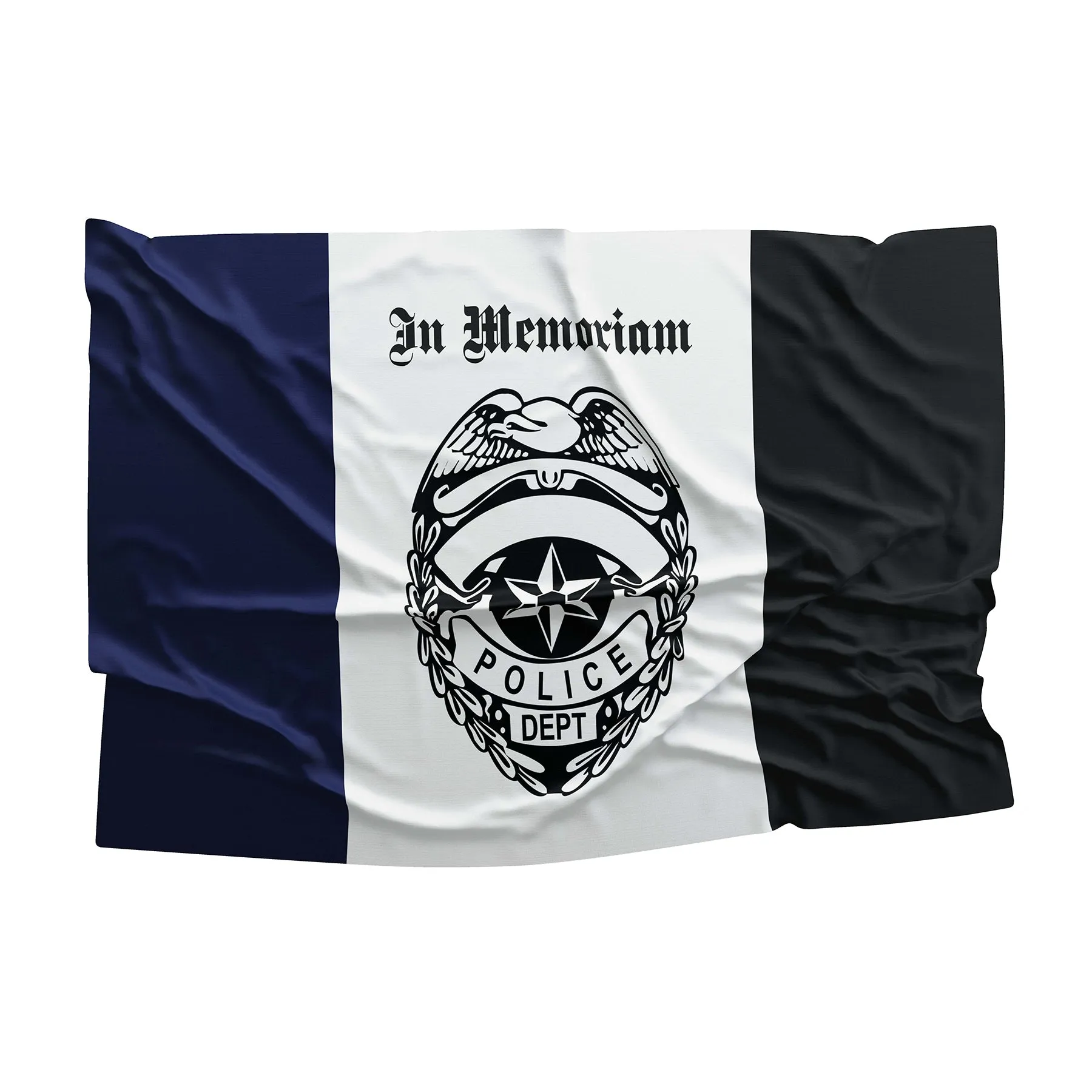 Police Rememberence Policeman Police Mourning Purple Black Badge Star Flag Banner