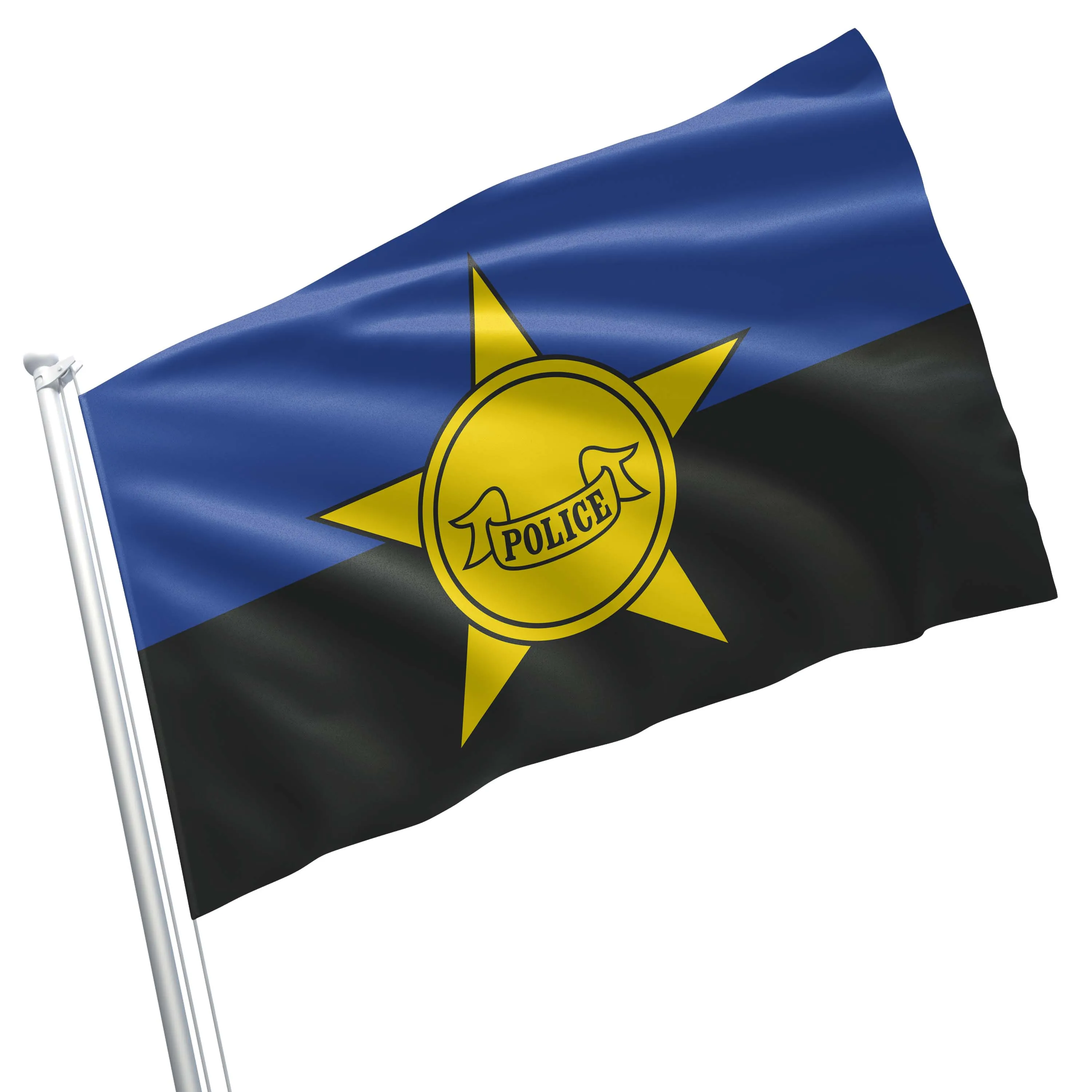 Police Rememberence Policeman Police Mourning Purple Black Badge Star Flag Banner
